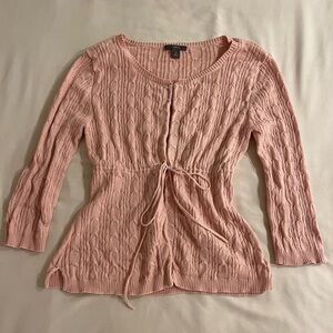 apt 9 pink coquette cardigan